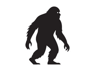 Bigfoot with X Mark on Chest Silhouette