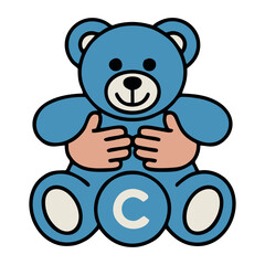 A cute and fluffy teddy bear sitting on a soft surface, perfect for children’s bedrooms, gifts, and romantic occasions. This adorable stuffed toy symbolizes love, warmth, and childhood memories.