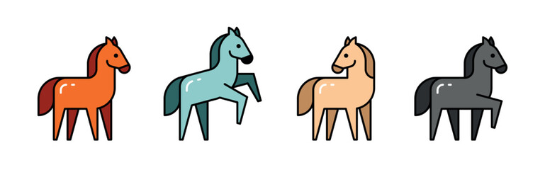 Horse Logo. Icon design. Template elements
