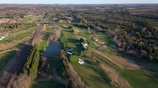 Aerial View Of TPC Toronto at Osprey Valley - Host Of The 2025 RBC Canadian Open In Alton, Caledon, Ontario, Canada.