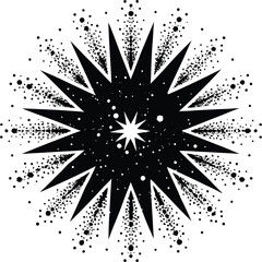 Grungy effect of scatter dots star
