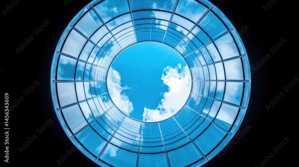 Poster global network technology communication abstract representation