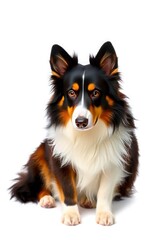 border collie dog isolated on white