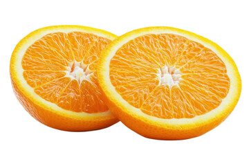 Juicy Orange Slices: Vibrant Texture, Close-Up Shot. Perfect for food blogs, recipes, and healthy on transparent background