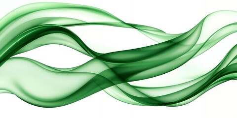 Obraz premium Abstract Green Flowing Waves Design Element Background Image