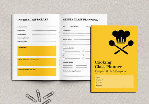 Culinary Class Planner Journal Template