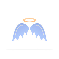 Angel wings icon, colored flat vector. Modern and minimalist design.