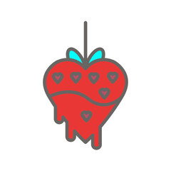 Chocolate fondue Vector Icon