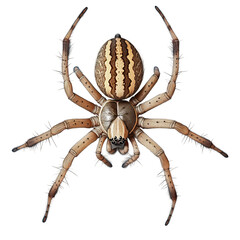 Obraz premium A detailed illustration of a spider with its legs outstretched and patterned body