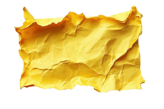 Wrinkled Sticky Note: Texture, Grunge, Message, Reminder, Paper memo fold retro macro design office on transparent background