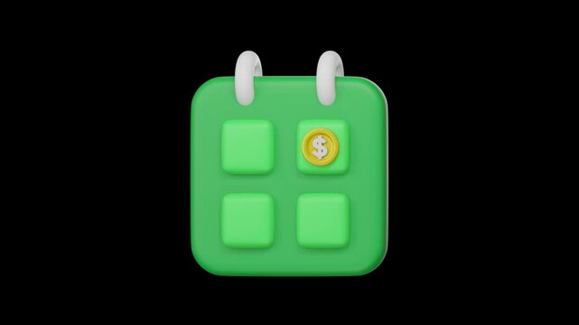 3d finance icon, Business and financial concept
