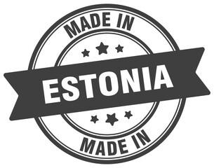 Made in Estonia round sign. Made in Estonia stamp.
