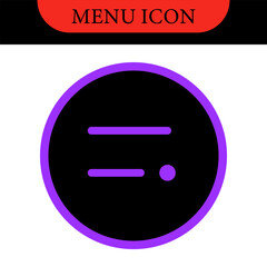 Set icons menu for apps and web. Hamburger Menu Icon. Vector icons set. Vector illustration