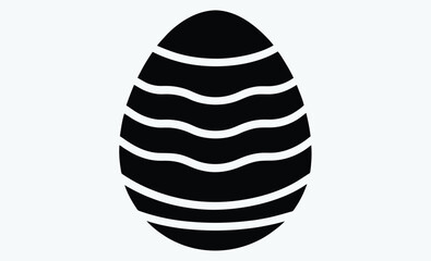 Easter egg silhouette, Easter Eggs Silhouette Vector, Eggs Vector illustration, Cute spring graphic