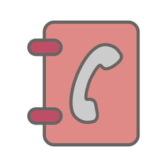 Phone Book Vector Icon