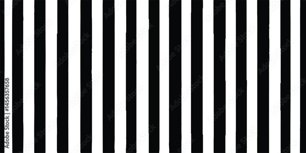 Poster Black and white striped background. White color and black color background with lines. traditional vertical striped background texture