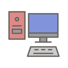 Desktop Computer Vector Icon