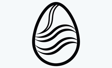 Easter egg silhouette, Easter Eggs Silhouette Vector, Eggs Vector illustration, Cute spring graphic