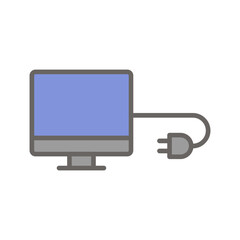 Monitor Cable Vector Icon