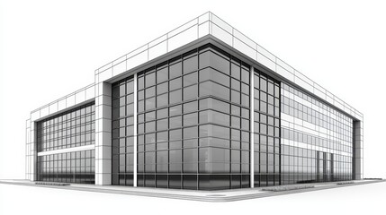 Obraz premium Architectural landmark featuring reflective glass facade modern 
