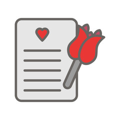 Love poem Vector Icon