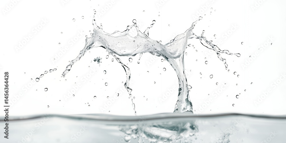 Aufkleber clean water splashing dynamic high resolution image perfect for backgrounds and designs