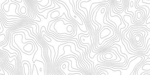 Abstract Topographic map background with wave line, topographic wavy pattern design, geographic mountain relief diagram line paper texture Imitation of a geographical map.