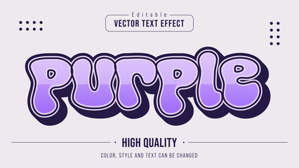 Playful Cartoon Typography with Bold Gradient Purple Colors