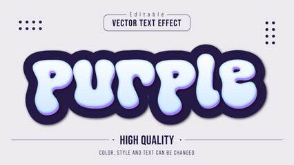 Playful Cartoon Typography with Bold Gradient Purple Colors