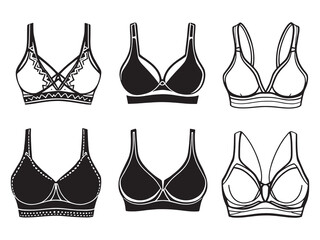 Sports Bra line art icon modern fitness apparel outline