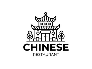 Chinese restaurant logo template with editable text, perfect for branding, menus, and signage. Modern, elegant, and customizable vector design for Asian cuisine businesses. Includes high-resolution.