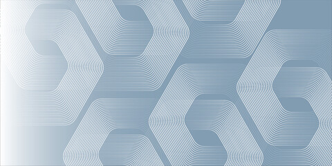 Abstract hexagon lines on gray background. Geometric stripe line art design modern.vector