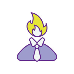 Burnout Prevention vector icons stock illustration