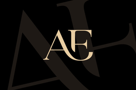 AE or EA letter logo icon design. Classic style luxury initials monogram.