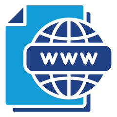 Online Source Dual Tone Blue Fill - Website and world wide web icon