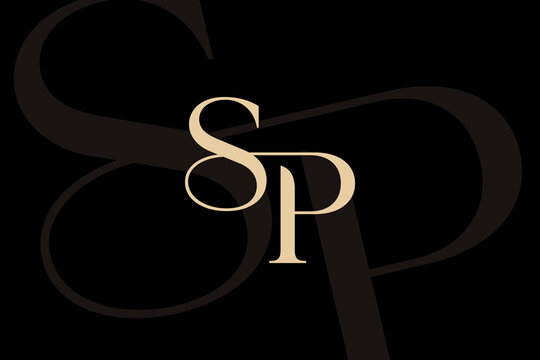 SP or PS letter logo icon design. Classic style luxury initials monogram.