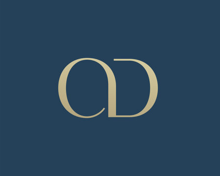 OD letter logo icon design. Classic style luxury initials monogram.