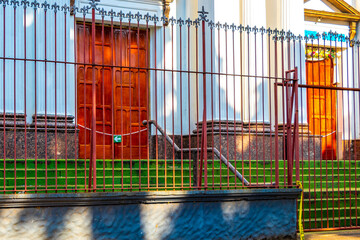 Cathedral of Alajuela church Central Park in Alajuela Costa Rica.