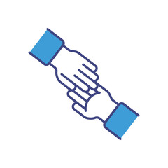 Supportive Leadership vector icons stock illustration