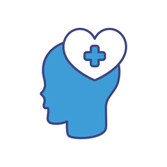 Mental Health Support vector icons stock illustration