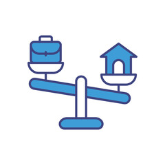 Work-Life Balance vector icons stock illustration