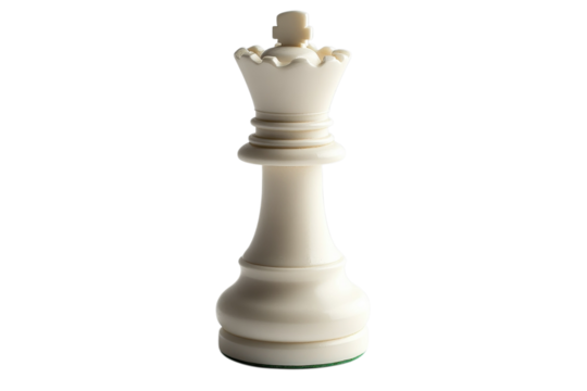 Majestic White King Chess Piece: Regal, Powerful, Strategic Game Symbol. Perfect for strategy, on transparent background