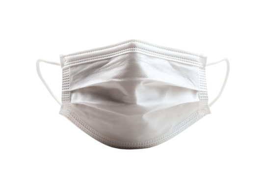 Clean White Medical Face Mask - Protection and Hygiene. Perfect for healthcare, medical, and safety on transparent background - Powered by Adobe
