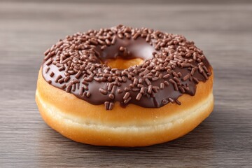 Donut with Chocolate Frosting and Sprinkles