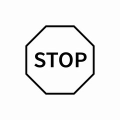 Stop traffic warning sign icon vector sign