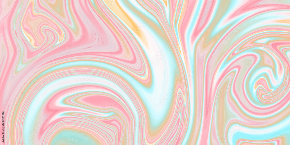 Poster abstract pink multicolor background with waves. abstract bright acrylic liquid background. liquid so
