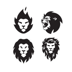 Modern Lion Head Logo Realistic Lion Head Graphic Geometric Lion Head Icon