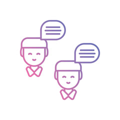 Open Conversations vector icons stock illustration