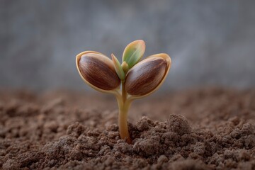 Seedling Emerging From Soil