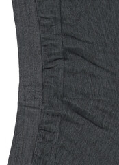 Black Fabric Texture with Seam Close-Up of Dark Cloth Material with Stitch Detail